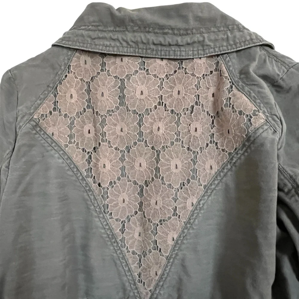 Hei Hei Camouflaged Lace Anorak Jacket Coat size L - Picture 6 of 13